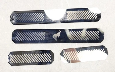 NUEVO OEM Ford puerta delantera y trasera placas de umbral de acero inoxidable VM2DZ99132A08C Bronco 21-25 Foto 1 de 4