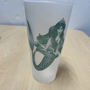 Starbucks 7" Kunststoff Cold Drink Cup Sirene Mermaid Teal, OHNE DECKEL, OHNE STROHHALM - Bild 1 von 5