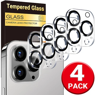 4x For iPhone 17 16 15 14 13 12 11 Pro Max Tempered Glass Camera Lens Protectors - Image 1 of 4