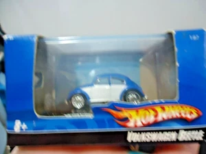 NIB Hot Wheels Volkswagen Beetle Blue and White 1:87 #L7166 NOS NRFB toy car - Picture 1 of 8