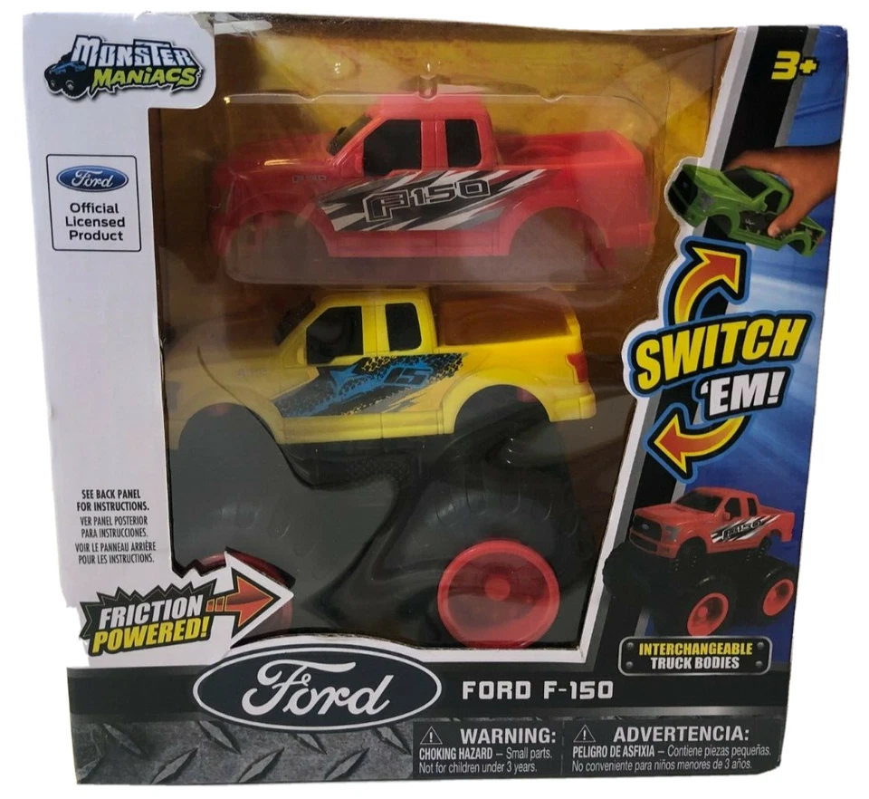 Monster Maniacs Ford 18 PC Friction Powered Set Switch'ems Officially Licensed