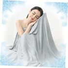 Revolutionary Cooling Blanket Throw, Absorbs Heat To Keep Body 51" X 67" Gray