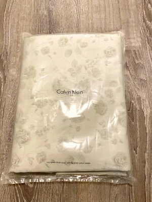 NEW Calvin Klein Queen Duvet Cover Antique Rose Sateen Damask - Image 1 of 4