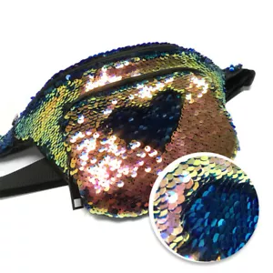 Bling Geruchsdicht Carbon Gefüttert Damen Gürtel Bauch Pailletten Tasche Etui Box Stash Bag - Bild 1 von 12