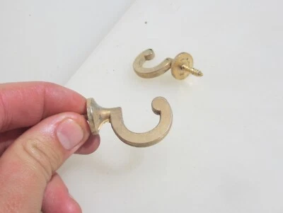 Corbatas para persianas de ventana de metal vintage ganchos antiguos perchas de cable cortina dorada 1,5"D Foto 1 de 4