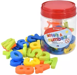 52pc Large Magnetic Letters Alphabet & Numbers Fridge Magnets Toys Kids Learning - Picture 1 of 5