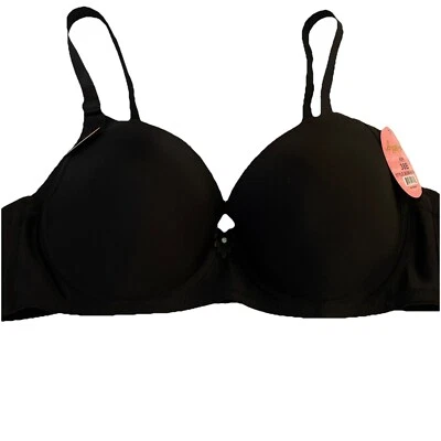ANGELINA CONVERTIBLE Black 38 B Straps T-shirt U/W Padded Bra Style # B290-B NWT - Image 1 of 4
