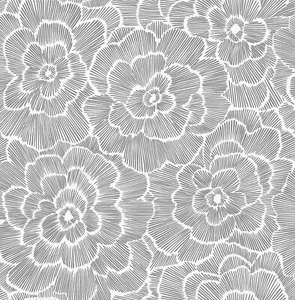 NUS4047 Saraya Peel & Stick Wallpaper in Charcoal Grey - Picture 1 of 3