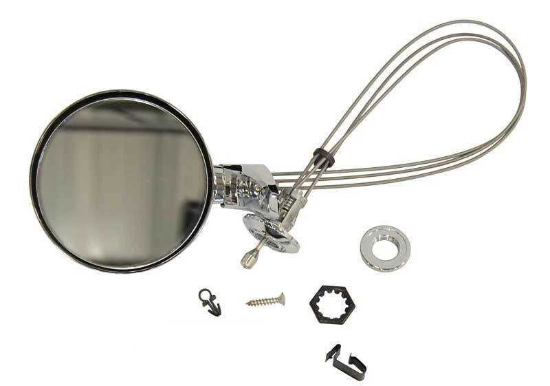 Nuevo espejo remoto cromado lateral izquierdo con hardware AMD se adapta a cargador Coronet F-508R Foto 1 de 1