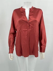 Vince Top Rost Satin Band Kragen Bluse Damen Gr. S NEU Neu mit Etikett AM3 - Bild 1 von 2