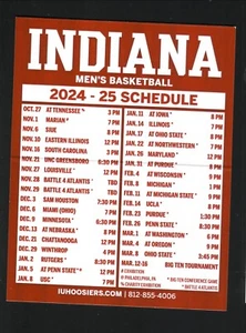 Indiana Hoosiers 2024-25 basket grande programma di carte Big 10 - Foto 1 di 2