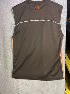 Vtg Cleveland Browns Shirt NFL Brown Orange Sleeveless VF Imagewear Men's LG - Picture 1 of 5