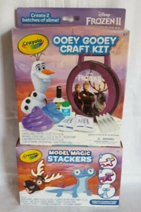 Crayola Disney's Frozen II - Model Magic Stackers & Ooey Gooey Craft Kit - New - Picture 1 of 2