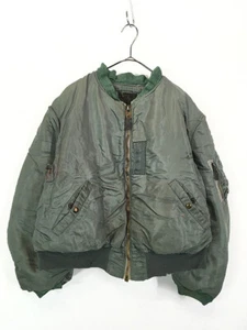 Vintage 1950s USAF MA-1 8279B Border Rib Military Flight Jacket Mens Size XL - Picture 1 of 9