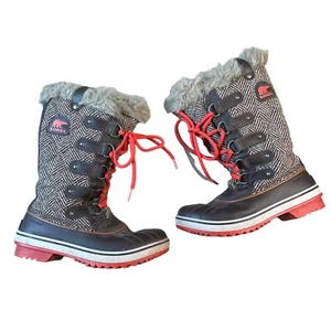 Sorel Tofino Cate Winter Snow Boots Womens Size 6 EUR 37 Herringbone Cordovan - Picture 1 of 10
