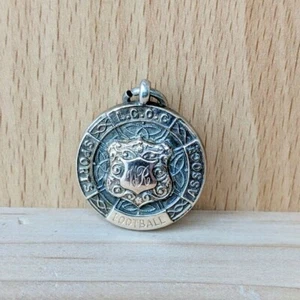 Medalla de fútbol vintage de plata de ley 1923-24 - Imagen 1 de 3