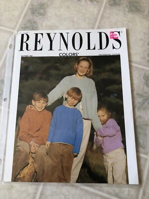 Reynolds The Essential Cotton Cardigan Knitting Pattern  #885 Child size 2-16 - Image 1 of 3