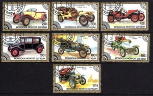 Mongolia 1986 - Historical Cars - Complete Set of 7 CTO - Picture 1 of 2