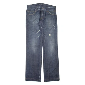 D&G Distressed Womens Jeans Blue Regular Straight W32 L34 - Picture 1 of 6