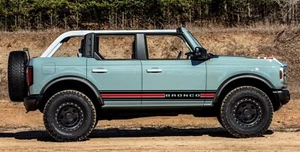 Ford Bronco 2021-2024 Side Decals 4dr Firefighter Red Stripe Badlands Raptor - Picture 1 of 8