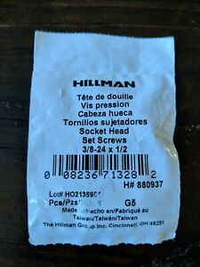 Hillman Alloy Allen-Drive/Standard (SAE) Socket Cap set Screws 3/8-24x1/2"