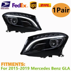 1 Pair For 2015-2019 Mercedes Benz GLA LED DRL Headlights Assembly Headlamps Set - Bild 1 von 6