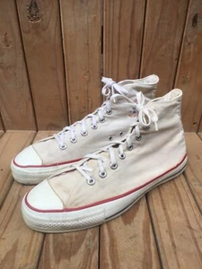 VTG 🔥🔥Rare Chuck Taylor All Star Converse white cream Made In USA 10.5 uk 9.5 - Picture 1 of 19