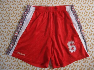 Short Uhlsport porté #6 rouge Rennes Vintage Football Sport Soccer Homme - XL - Picture 1 of 6