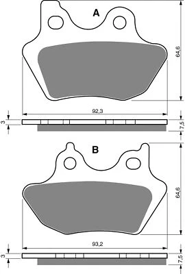 Pastillas de freno traseras Goldfren para Harley Davidson FXSTS 1450 Springer Softail 2002 Foto 1 de 2