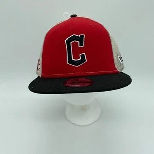 New Era 9Fifty Cleveland Guardians MLB Snapback Hat Cap Red Adjustable Mens - Picture 1 of 6