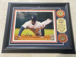 GEORGE SPRINGER SIGNED AUTOGRAPHED 8x10 PHOTO FRAMED MLB AUTHENTICATION - Picture 1 of 4