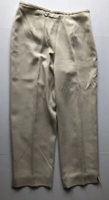 Pantalón al tobillo para mujer Valerie Stevens forrado en seda crema 6 usado Foto 1 de 4