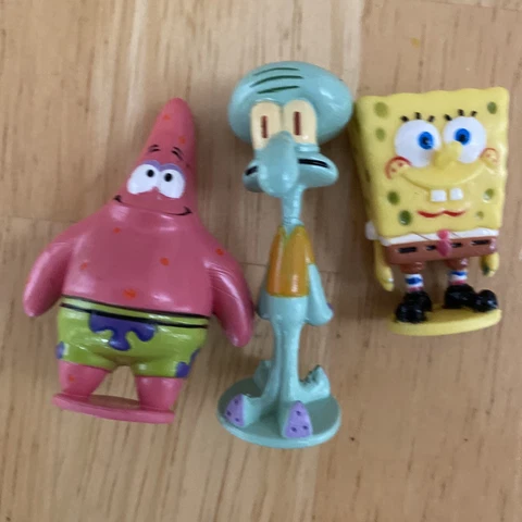 2000 Viacom Flying Colors Spongebob Patrick Squidward plastic action figures Cover
