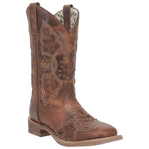 5972 Laredo Damas Botas de Vaquero de Cuero Dionne - Camel NUEVAS - Imagen 1 de 13