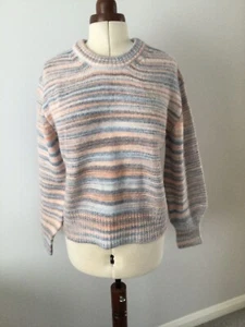 Marks & Spencer Ladies Stunning Striped Crew Neck Winter Jumper Size L BNWT - Picture 1 of 6