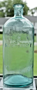 Seltenes U.S.A. Hosp. Abt. Flasche Aqua 9 1/4" groß Virginia Bürgerkrieg Baustellenfund - Bild 1 von 20