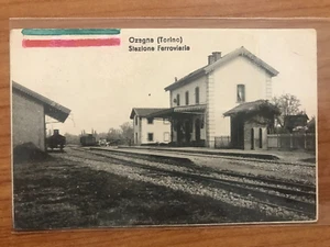 CARTOLINA OZEGNA TORINO - STAZIONE FERROVIARIA - TRENI BIANCO E NERO - Picture 1 of 2