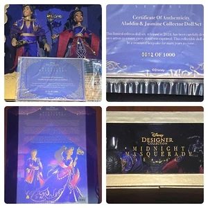 2024 D23 Disney Jasmine And Aladdin  Dolls Midnight Masquerade LE  #12 - 1000 - Picture 1 of 23