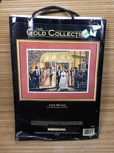 Dimensions Gold Collection "Cafe Royale" Needlepoint Kit 1998 Alan Maley 2465 - Picture 1 of 7