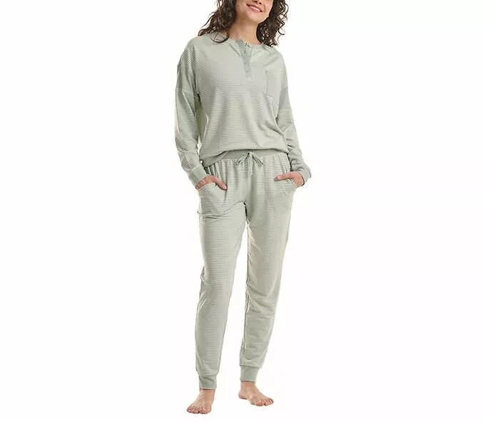 Splendid Ladies' 2-Piece Lounge Set Green Chalk Line XS Pajamas