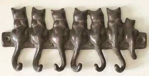 Sombrero o perchero vintage para gatos/metal de hierro fundido (nuevo con montaje en pared) - Imagen 1 de 4