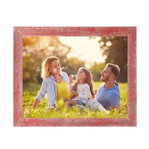 12” X 12” Rustic Farmhouse Red Wood Frame - Picture 1 of 6