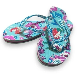 Vera Bradley Ariel Floral Disney Flip Flops Limited Edition Size Medium (7-8) - Picture 1 of 6