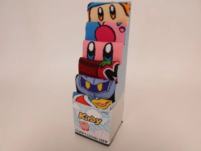Kirby Cartoon Socks 6 Pair CREW SOCKS Men Size 8-12 Bioworld - Image 1 of 4
