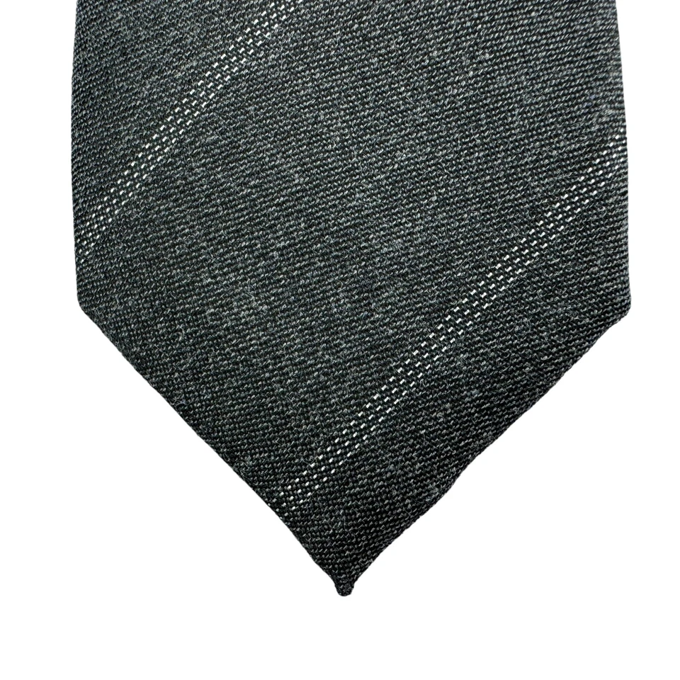 Alfani Mens Louise Stripe Slim Neck Tie Charcoal Gray 2.75"