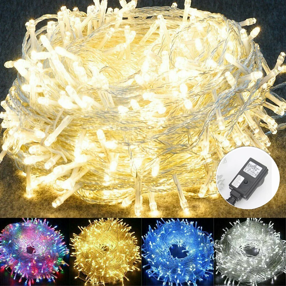 NONMON Fairy String Lights 10-100m Mains Plug In Christmas Tree Indoor & Outdoor Xmas