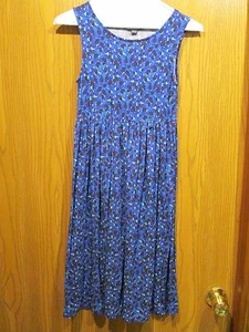 Oscar de la Renta Navy Floral Sleeveless Stretch Dress Size 14Y - Picture 1 of 4