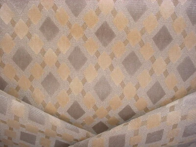 8-1/2Y Scalamandre VC 00012104 Vivace Beige Ikat Velvet Upholstery Fabric - Image 1 of 4