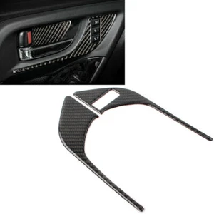 2 Pcs Carbon Fiber Inner Front Door Handles Cover Trim For Subaru Forester 13-18 - Picture 1 of 10