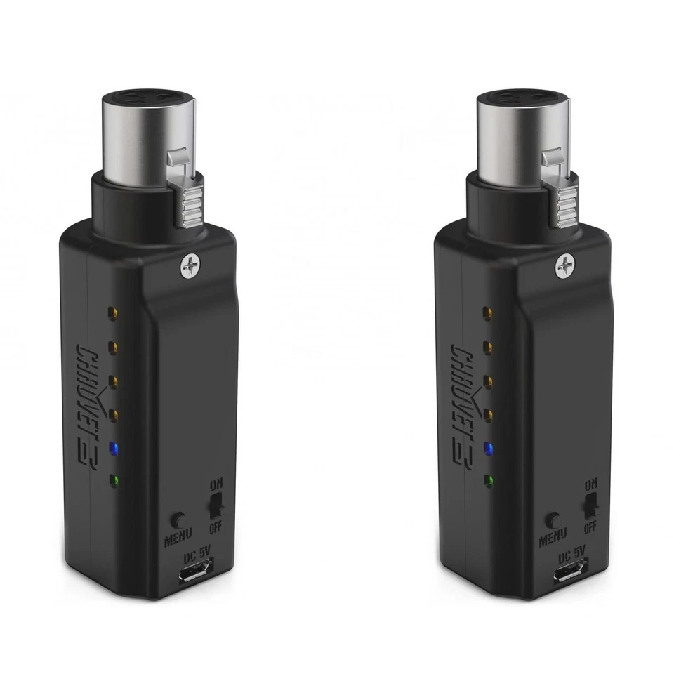 2 x Chauvet D-Fi XLR RX Wireless DMX Receiver - Image 1 of 1